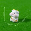 Cute resin ox figurine micro landscape zodiac decoration miniature desktop ornament gift toy - Chinese Zodiac Color Series / No. 2 Colorful Ox