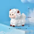 Cute cartoon sheep resin figurine ornament, white mini animal statue for micro landscape. - No. 1 Standing Ram