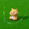 Cute resin tiger figurine micro landscape ornament small desktop decor animal toy - Chinese Zodiac Color Series / No. 3 Colorful Tiger