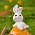 Cute white rabbit resin figurine miniature carrot ornament micro landscape decor SKU - No. 14 Lying Rabbit