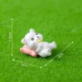 Mignonne figurine miniature d'ours en résine pour décoration de jardin de fées - Petit ours décontracté
