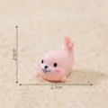 Cute pink seal miniature figurine for aquarium fish tank and micro landscape bonsai decoration. - Pink Seal / Pink