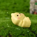 Mini cute yellow dinosaur resin figurine micro landscape DIY miniature ornament toy decor model - No. 4 Lying Dragon Yellow