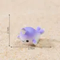 Cute purple narwhal resin figurine miniature for fish tank aquarium and micro landscape decor. - Purple Narwhal