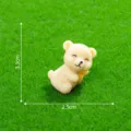 Graziosa statuetta di orsetto in resina per paesaggio in miniatura, 3,3x2,5 cm. - N. 4 Orso