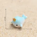 Cute resin narwhal figurine mini aquarium ornament micro landscape decoration toys - Blue Narwhal