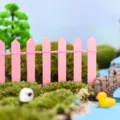 Valla de madera en miniatura para microlpaisaje planta suculenta decoracion de jardin - Valla de 5*90cm / Rosa
