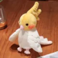 Bonito peluche de cacatúa juguete de ave de peluche suave con cresta amarilla y plumas. - Títere de Mano Cacatúa Ninfa / 20cm / Amarillo