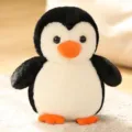 Simpatico giocattolo di peluche pinguino, bambola morbida in classico colore nero e bianco. - 22cm