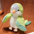 Lindo perico monje peluche juguete suave pájaro muñeco de peluche regalo para niños - Títere de Mano Cotorra Monje / 20cm / Verde