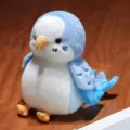 Peluche periquito azul y blanco lindo pájaro muñeco suave regalo de niños juguete animal - Muñeca Periquito / 25cm / Azul