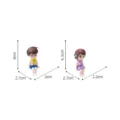 Suesse PVC Campus Paerchen Miniatur Figur DIY Zubehoer fuer Mikro Landschaft Deko. - Violett-blaues Paar + Hocker