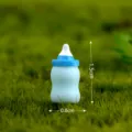 Miniature resin baby bottle ornament for micro landscape moss decoration dollhouse bonsai decor - Blue Baby Bottle