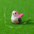 Cute miniature resin bird figurine ornament for succulent garden landscaping and potted plants decor. - Rose Red Bird