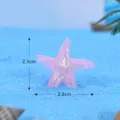 Mini etoile de mer en resine rose plage micro paysage decoration d'aquarium 2.3cm - Rose