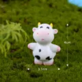 Cute miniature resin cow figurine for micro landscape and succulent potted plant decor 4cm - Standing Cow