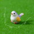 Cute cartoon bird resin figurine for miniature landscape succulent plant potted decor - Purple Bird