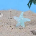 Etoile de mer en resine miniature ornament plage aquarium decor micro paysage DIY - Bleu clair