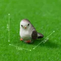 Cute cartoon bird resin figurine miniature landscape succulent plant potted ornament. - Head-Turning Style - Gray