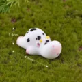 Cute resin mini dairy cow figurine for moss micro landscape succulent garden decoration 4.3cm - Lying Cow