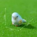 Cute cartoon bird resin miniature figurine for succulent micro landscape plant decoration. - Head-Turning Style - Blue