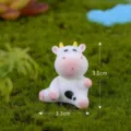 Cute mini resin cow figurine, perfect for micro landscape and succulent bonsai decoration. - Reaching Cow