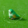 Cute resin green bird miniature figurine for succulent plant pot fairy garden decor SKU. - Head-Turning Style - Green