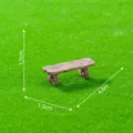Miniatur Harz Holzbank fuer Moos Mikro Landschaft Garten DIY Dekoration Zubehoer. - S
