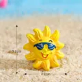 Adorno miniatura de resina de sol lindo estilo mediterráneo para paisaje de playa. - Sol