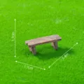 Miniatur Harz Holzbank Fee Garten Zubehör für Moos Landschaft DIY Sukkulente Dekoration - L