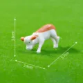 Miniatur PVC Bauernhof Kuh Figur Landschaft DIY Spielzeug Ornament für Dekoration. - Kuh