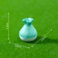 Mini vase en ceramique micro paysage ornement vert blanc sac d'argent miniature decor - Style 2