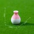 Miniature vase rayé rose et blanc bricolage micro paysage ornement accessoire 2.9cm - Style 8