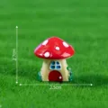 Mini statuetta di casa fungo in resina per micro paesaggio di muschio decorazione DIY. - Stile con finestra