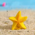 Figura de estrella de mar de resina amarilla micro paisaje decoracion playa 3.5cm - Estrella de mar