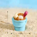 Miniatura cubo de playa adorno de resina estilo mar pequeña decoración artesanía SKU - Cubo de Playa