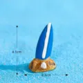 Miniatura De Tabla De Surf De Resina Mediterránea Decoración De Playa Azul Figura - Tabla de surf