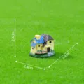 Miniatura villa de resina adorno de casa, micro paisaje jardín de hadas decoración. - Modelo C Casa