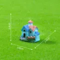 Figurita de casa de resina en miniatura, lindo adorno de micropaisaje para escritorio y jardin. - Modelo D Casa
