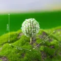 Miniature artificial tree ornament for micro landscape succulent decor DIY craft accessories. - White