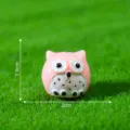 Small resin owl figurine pink miniature moss micro landscape DIY accessory 1.9x2cm - Small (1.9x2cm) / Pink