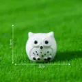 Small White Resin Owl Figurine Moss Micro Landscape Miniature Ornament Variant Model - Small (1.9x2cm) / White