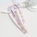 Minimalist pink gradient U-shaped hair fork for elegant everyday updo styling details - Purple Coffee