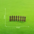 Kleiner Holzzaun fuer Mikrolandschaft DIY Dekoration Zubehoer Miniatur Gartenzaun 9.9cm - Chinesischer Kleiner Zaun (C0562) / Kaffeebraun