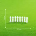 Miniatur weisser Holzzaun fuer Mikro Landschaft DIY Garten Dekoration Zubehoer 9.9cm - Chinesischer Kleiner Zaun (C0562) / Weiß