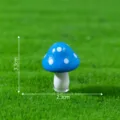 Hölzerne blaue Pilz-Figur Miniatur Ornament für Mooslandschaft und Sukkulenten Töpfe - Blau