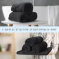 Set di asciugamani da bagno in microfibra nera, morbidi, assorbenti e ad asciugatura rapida per casa. - 70x140cm / Nero