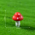 Holzpilz Figur für Moos Mikrolandschaft Dekoration, süße rot-weiße Miniatur Pflanzen Deko. - Rot