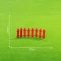 Roter Miniatur Holzzaun Zierzaun für Mikro Landschaft DIY Gartendeko Größe 9.9x2.9cm - Chinesischer Kleiner Zaun (C0562) / Rot