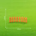 Kleine Holzzaun Miniatur für Mikro-Landschaft DIY Dekoration, orange Garten Deko Ornament. - Chinesischer Kleiner Zaun (C0562) / Orange